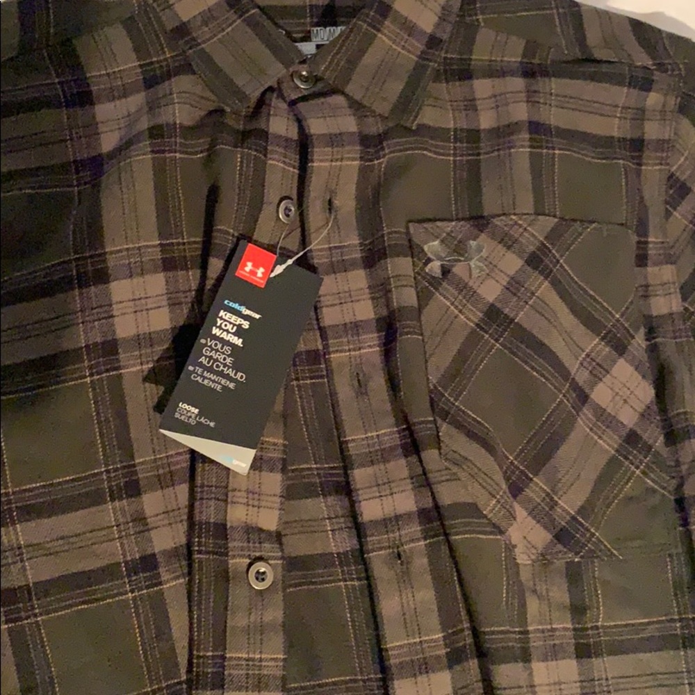 Brand new under armor flannel shirt
